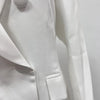 TWOTWINSTYLE Solid Slimming Long Blazer For Women Notched Collar Long Sleeve Tunic Patchwork Double Breasted Blazers Female New