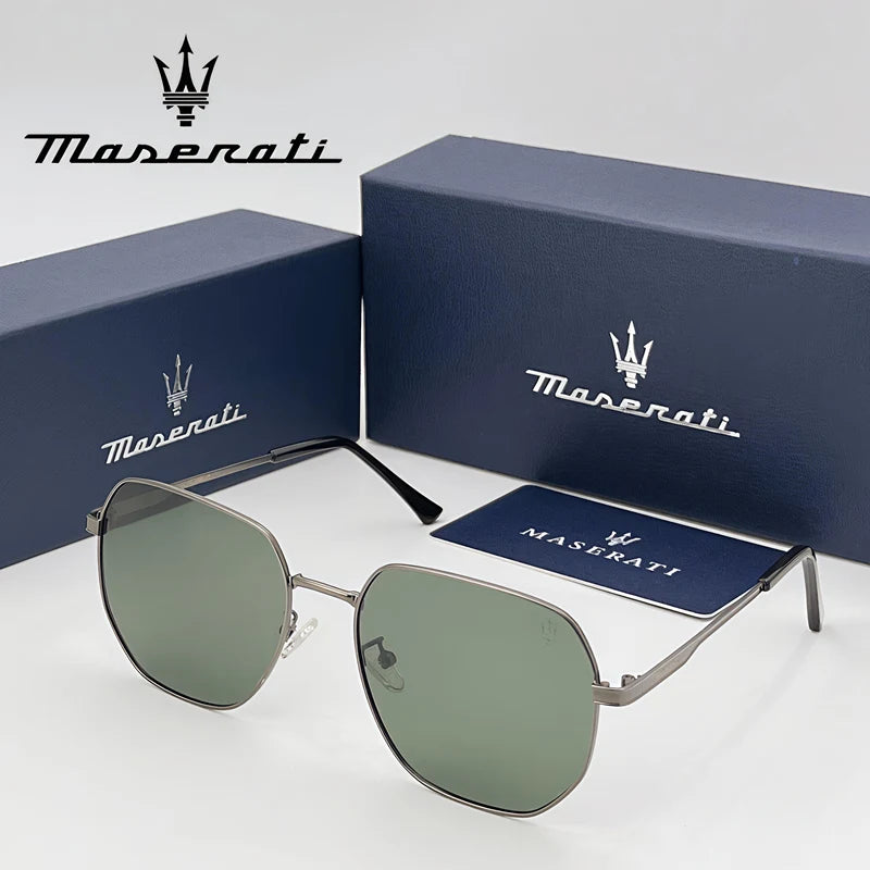 MASERATI Sunglasses New Fashion goggles Stylish Unframed Metal rimmed Shades for Men Women Cool Pose Trendy Design 10785
