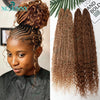 Crochet Braids Echthaar vorgeflochten Boho Box Braid Häkelzöpfe Echthaar vorgeflechtet mit lockigen Enden 100 Strähnen Farbe 30 27