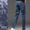 Winter Fleece Dicke Warme Jeans Herren Slim Straight Elastische Denim-Hose Lässige Herrenbekleidung Mode Plüschhose