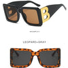 2024 Fashion Oversized The Letter B Square Luxury Trend Sunglasses Women Men Retro Rectangle Sunglasses Gafas De Sol UV400