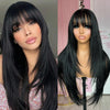 Light Brown Short Bob Layered Lace Front Wig With Bangs Straight Lace Frontal Wig 13x4 Glueless Synthetic Heat Resistant Cosplay