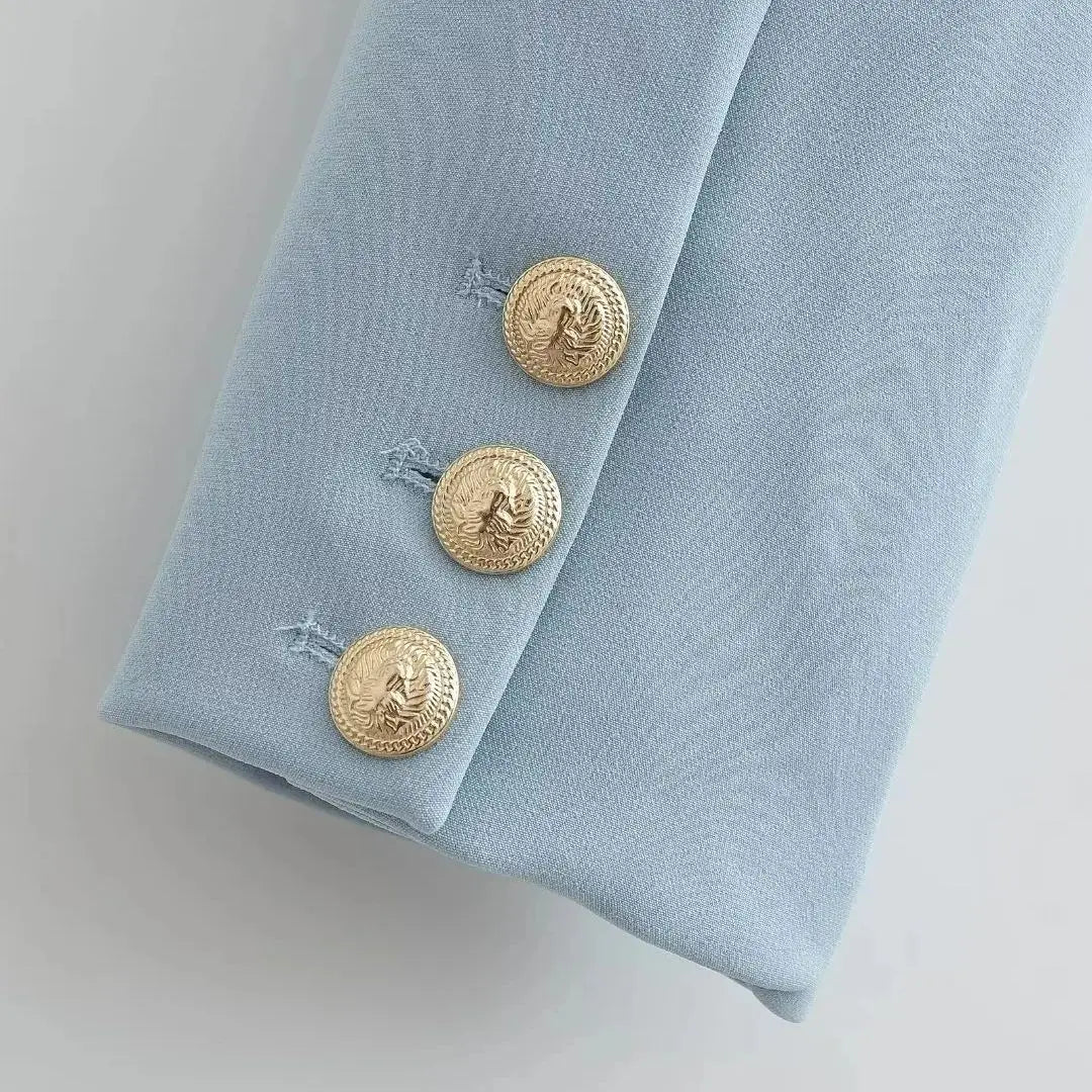 2023 Herbst V-Ausschnitt Offene Nähte Cropped Blazer Damen Langarm Kurze Anzüge Mode Oberbekleidung
