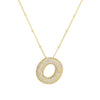 Cubic Zirconia Gold Plated  Bubble Alphabet Letter Necklace Monogram Necklace Balloon Initial Necklace Gifts for Women Girls