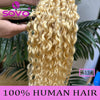 SOVO Honey Blonde Water Wave Human Hair Extensions 100 G Highlight P6/613 Natural Wet and Wavy Peruvian Curly Hair Weave Bundles