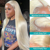 13x4 13x6 HD Transparent Full Lace Frontal Wigs 613 Blonde Colored Straight Human Hair Wig Lace Front Wigs For Women 46 Inches