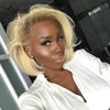 #4/613 Blonde Kurze Bob Echthaar-Perücken Für Frauen 13x6 Lace Wig Echthaar 13x4 Transparente Lace Wig Ombre Honigblonde Perücke 180%