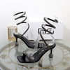 Luxus-Fashion-Sandalen 2024 Sommer Neue Strass Fee offene Zehen Ring-Fuß-Riemen Römersandalen mit hohem Absatz Damenschuhe Bankett