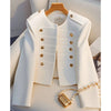 Korean Fashion Women's Jackets 2025 Autumn All-match New white Long Sleeve Temperament Top Lady Ladies Short Coat Outerwear