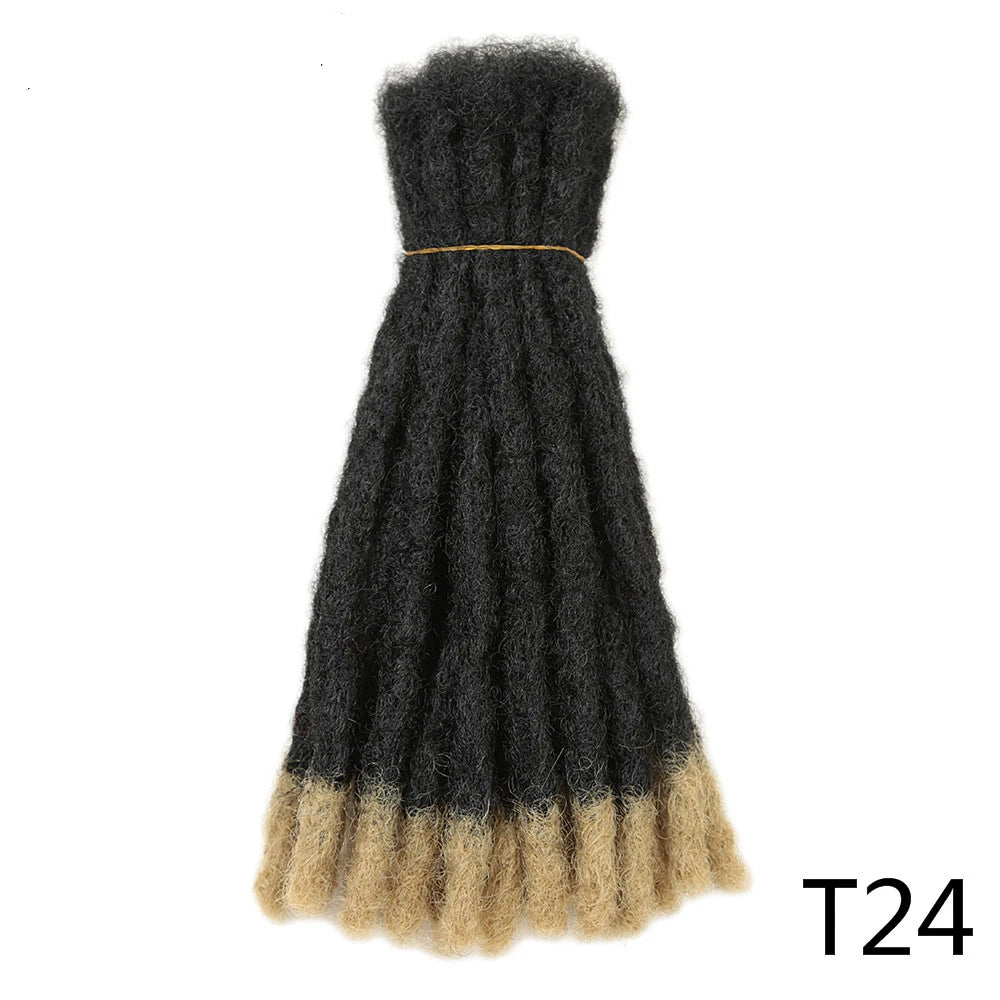 Dreadlock Extensions Loc Extensions Afro Kinky Dreads Extensions for Men/Women, Synthetic Dread Set Thick Soft Locs Extensions