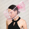 White Net Wedding Fascinator Elegant Hat Women Kentucky Derby Race Headpiece Fashion Party Mesh Chapeau Cap For Ladies Event
