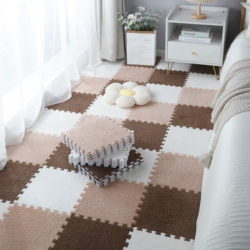 Eva-Schaumstoff-Puzzle-Teppich, weiche Plüsch-Kindermatte, Babyspielzeug, Baby-Spielmatte im Kinderzimmer, warmhaltende Spielmatte
