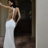 Halter Deep V Backless Long Dress Women Open Back Spaghetti Strap Elegant Party Evening Gown Summer Vacation Beach Dresses 2026