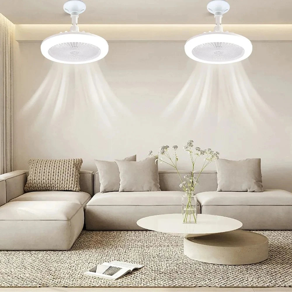 Ceiling Fan with Lighting Lamp Converter Base with Remote Control Ceiling Fan Lamp for Bedroom Living Home Silent 3 Speed