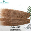 Crochet Braids Echthaar vorgeflochten Boho Box Braid Häkelzöpfe Echthaar vorgeflechtet mit lockigen Enden 100 Strähnen Farbe 30 27