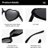 Neue herzförmige polarisierte Sonnenbrille für Damen, modisch, süß, Retro, Vintage, Verlaufs-Sonnenbrille, UV400-Schutz, Unisex-Brille