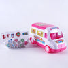 1:12 Puppenhaus Eiswagen Babybett Simulation Miniatur Szene Display Dessertauto Etagenbett Badezimmer Küche Spielzeug für Mädchen