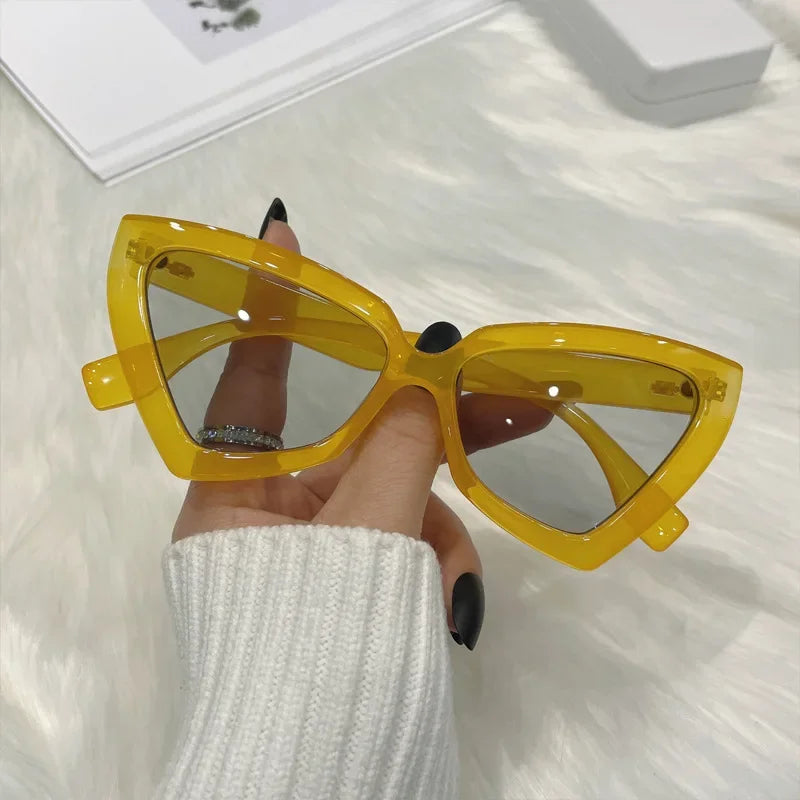 New Fashion Cat Eye Sunglasses Female Luxury Brand Designer Sun Glasses for Women Travelling Sun Shades Glasse y2k Gafas De Sol