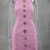 Ladies Elegant Halter Sleeveless Slim White Dress Women Sexy Backless Mini Dress Club Party Dress 2024 New Summer Women Dress