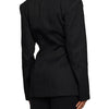 TWOTWINSTYLE Patchwork Lace Up Hohl-Blazer für Damen mit gekerbtem Kragen, langen Ärmeln, Tunika, Designer-Blazer, weibliche Mode Neu