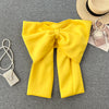 Women Hotsweet Sleeveless Sexy Zipper Chic Three-dimensional Butterfly Bow Slim Strapless Tank Top High Street Autumn Clothing