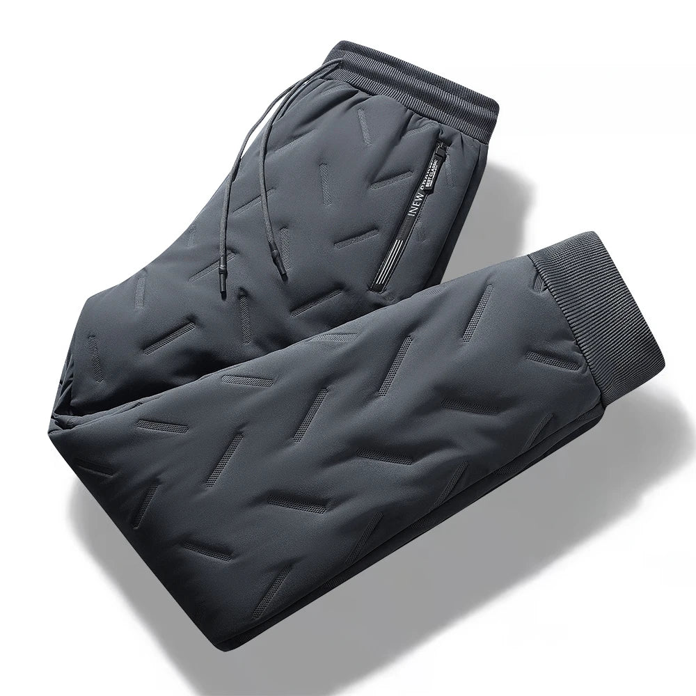 7XL Men Winter Warm Thicken Sweatpants Mens Joggers Pants Fleece Casual Cargo Pants Male Water Proof Thermal Trousers Plus Size