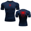 Printed Men's Athletic Compression Shirts Athletic Quick Dry Breathable Rash Guard Athletic Tight Workout Tops Summer Men