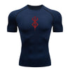 Anime Men's Compression Shirt Fitness Sport Running Tight Gym TShirts Athletic Workout Quick Dry Tops Tee Summer