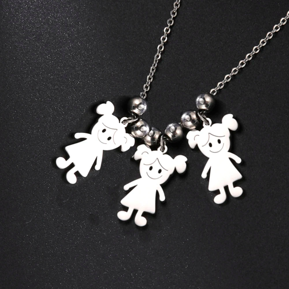 Couple Friend Personalized Necklace Custom Chain Name Mother Father Family Gift For Women Men Stainless Steel Pendant Jewelry