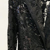 HIGH STREET Newest 2026 Designer Runway Suit Set Women's Single Button Guipure Lace Sequined Blazer Pants Suit
