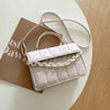 Solid Plaid Crossbody Bags For Women, Chain Decor Fashion Shoulder Bag Ladies Handbag For Daily Used