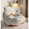Fluffy White Wohnzimmerstuhl Modern Niedlich Boden Ergonomischer Wohnzimmerstuhl Lounge Relaxsessel Möbel Salon Home Möbel