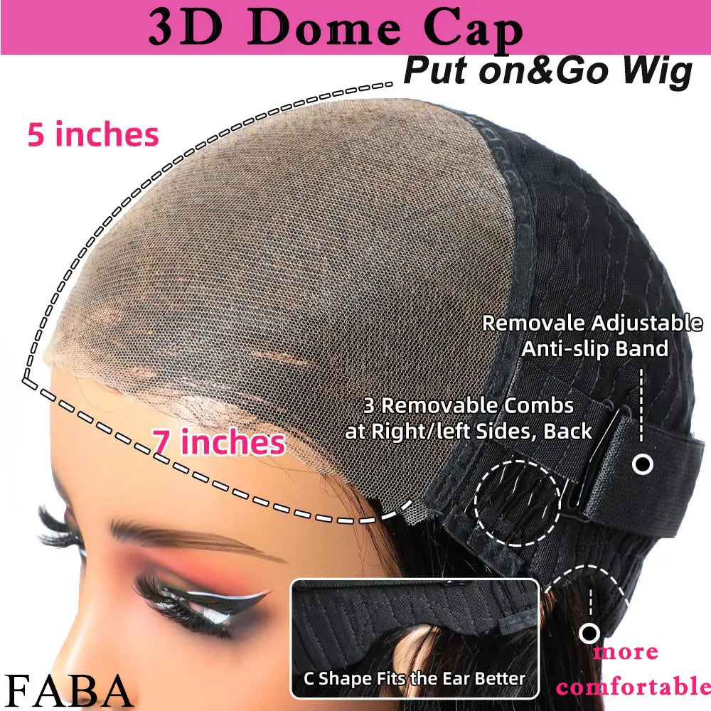 FABA Glueless Wigs Echthaar #27 Farbe Honigblond Deep Wave Echthaarperücke 13x4 Lace Front Perücken mit Babyhaar 180% Dichte