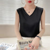 Silk halter V-neck sleeveless bodice Satin vest lace with beautiful back summer jacket with suit top