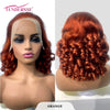 100 % vietnamesische Echthaarperücken, 250er Dichte, Ombre, Double Drawn, Bouncy Curly, Loose Wave, 13x4 HD Lace Front, klebefreie Perücke, vorgezupft
