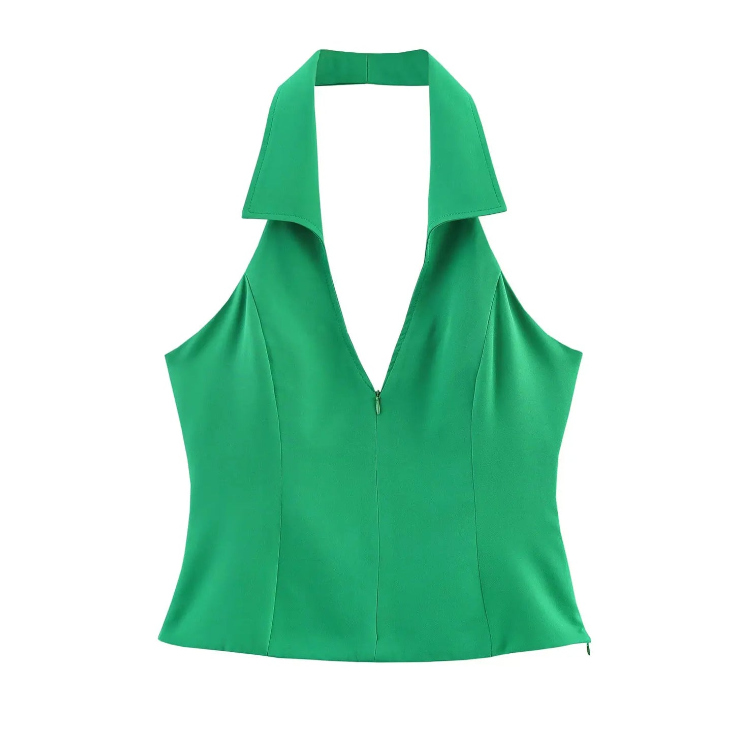 HH Women Pink 2 Piece Set Sexy V-Neck Sleeveless Backless Suspender Zipper Top+High Waist Back Pocket Mini Skirts Shorts Y2K