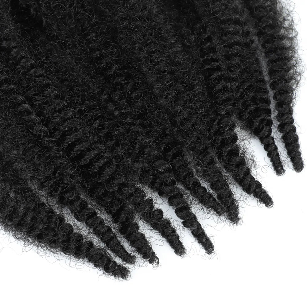 24 Zoll Kinky Afro Springy Braiding Crochet Hair 18 Zoll Marley Kinky Crochet Braids Hair Soft Afro Kinky Twist Crochet Braid Hair