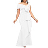 Elegante Kleider für Damen, One Shoulder, ärmellos, Rüschen, Meerjungfrauen-Schnitt, bodenlang, luxuriös, für Geburtstagsfeiern, Dinner, Vestidos Mujer Kleid