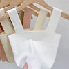 2026 Summer Women Sexy Sleeveless Tops Fashion Short Square Collar Tank Tops 6 Colors Knitted