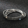 5Pcs/Lot Elastic Crystal Bracelets 2mm Charming Gold Color Crystal Rhinestones Metal Bangle Bracelet Jewelry DIY Gift