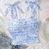 Solid Tie Shoulder Ruched Wide Strap Slim Fit Crop Top for Women Summer 2025 Y2K Clothes Pink Backless Cami Top Streetwear