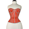 Women Abdomen Corset Crops with Bra Shiny Rhinestone Transparent Breathable Mesh Hand Made Bodices Push Up Bustiers Custom Made