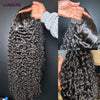 Mongolian Afro Kinky Curly Human Hair Bundles With Closure Deep Curly Hair Weave Bundles With Frontal Closure Hair Extensions