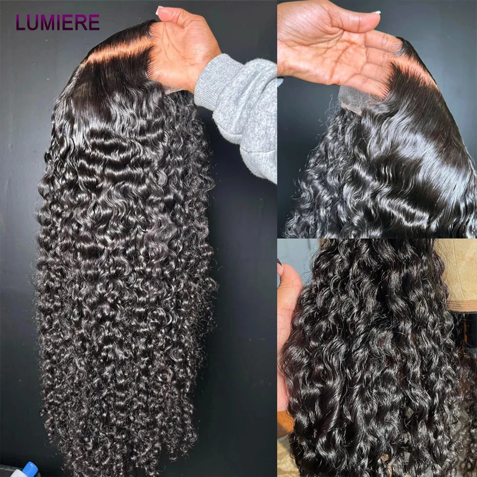 Mongolian Afro Kinky Curly Human Hair Bundles With Closure Deep Curly Hair Weave Bundles With Frontal Closure Hair Extensions