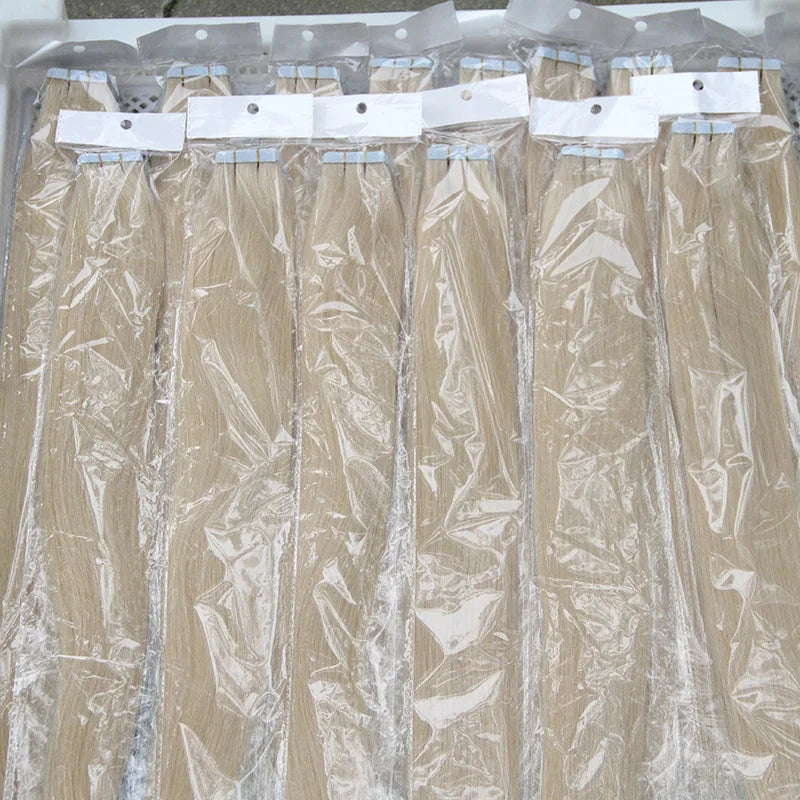 Remy Straight Tape In Hair Extensions Brown 14-30inch Invisible Blonde Virgin Skin Weft PU Human Hair Extension For Women