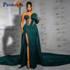 Prowinea Classic Mermaid Prom Dress Crystals Pleat Sweep Train Gala Formal Party Gown Vestidos De Fiesta Customized Plus Size