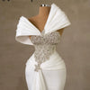3 Designs Formal Evening Dress Heavy Customized Silver Crystals Beading Prom Gown Elegant Wedding Party Dresses Vestido De Noiva