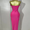2025 Luxury Shining Diamonds Pearls Sleeveless Bodycon Bandage Long Dress Women Celebrate Evening Party Elegant Birthday Gowns