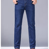2024 New Business Men's Jeans Casual Straight Stretch Fashion Classic Blue Black Work Denim Trousers Male Brand Clothing
