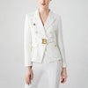 9 Colors Factory Customize Luxury Quality Classic Style Office White Black Women Pocket Blazers with Blet